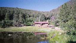 The lake & the Cabin at Crater Lake