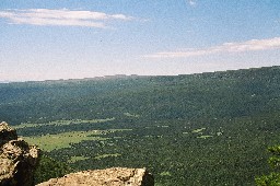 The view south from the top of Urraca