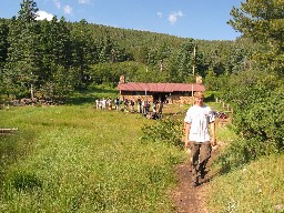 Staff Cabin and Lake at Crater Lake