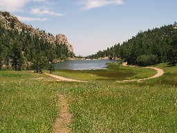 Cimarroncito Reservoir and Cathedral Rock