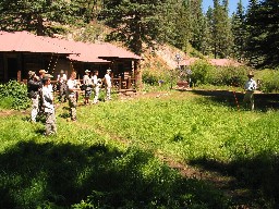 Fly casting lessons at Fish Camp