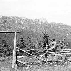 a view of the tooth of time from the Crater Lake Campfire bowl - 1968