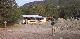 Staff Cabin at Abreu - Note adobe under construction in 2002