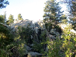 Climbing up the backside of the Tooth