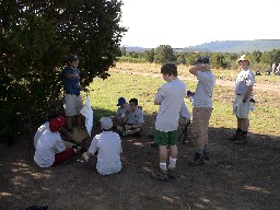 Ranger teaches lang navigation at the Zastrow Turnaround