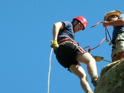 Rappeling at Dean Cow