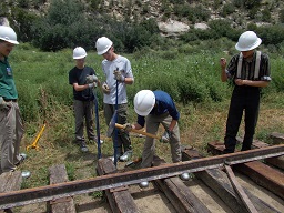 Spiking rail