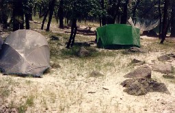 Campsite @ Cathderal Rock after summer hail storm