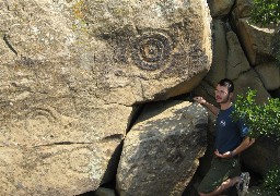 Peyote Boy Petroglyph on the Indian Writings Tour