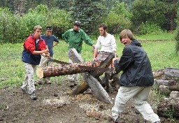 Cross-cut saw race at Pueblano (CT&LC)