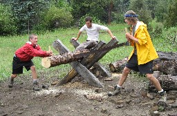 Cross-cut saw race at Pueblano (CT&LC)