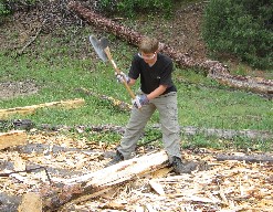 Making railroad ties at Pueblano (CT&LC)