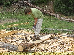 Making railroad ties at Pueblano (CT&LC)