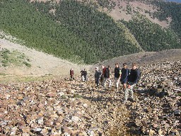 Descent down the NW corner of Baldy