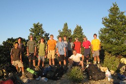 Crew shot on top of Shaefers Peak