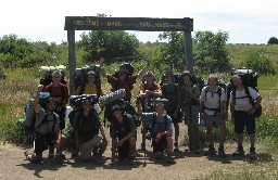 Crew shot at the 'You All Made It' archway