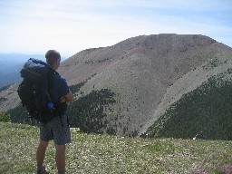 View of Baldy from the Meadow above copper park.