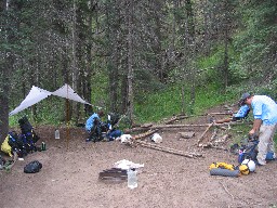 Campsite at Pueblano Ruins