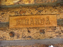 Sign on the Staff Cabin at Miranda