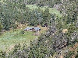 Rich Cabins from a bushwhacking trail, following the national forest property line from Dan Beard