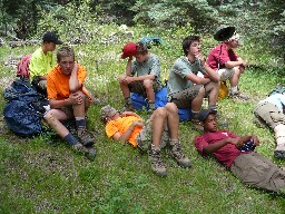 taking a break en route to Greenwood Canyon.