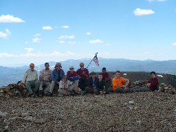 Crew photo on top of Baldy