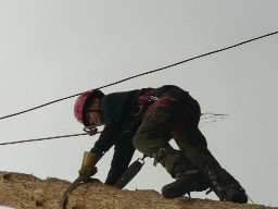 Spar pole climbing at Pueblano