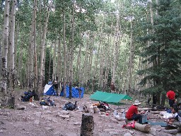 Campsite at lower Baldy Town