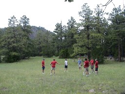 The meadow at Urraca with Inspiration point in the background