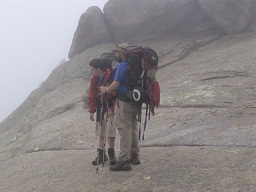 Window Rock in the fog