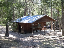 A typical shower/wash house, this one at Miner's Park