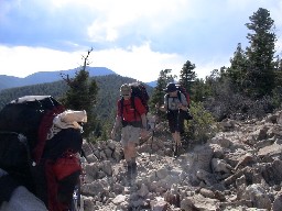 The trail between Shaeffer's Pass and Tooth Ridge Camp