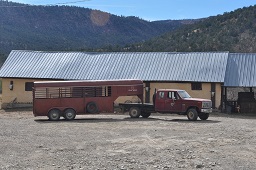 Horse trailer at Chase Ranch