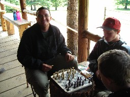 Chess on the porch