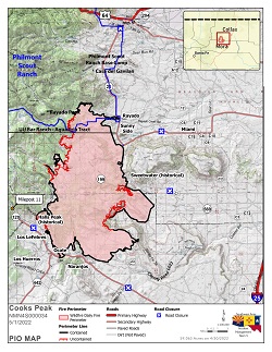 Fire Map 5/1/2022 - 59,000 acres - 69% containment