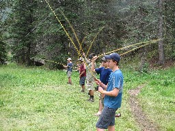 Fly tying at Fish Camp