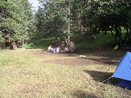 Campsite at Upper Dean Cow Camp