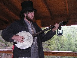 Music on the porch at Cypher's Mine