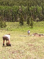 Mountain bowling at Crooked Creek