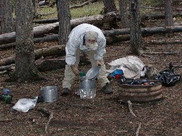 A campsite at Ewells Park