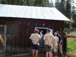 getting food supplies at Rich cabins