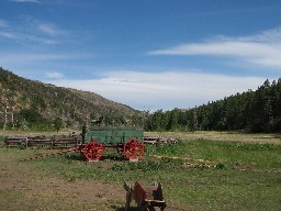 The wagon at Rich Cabins